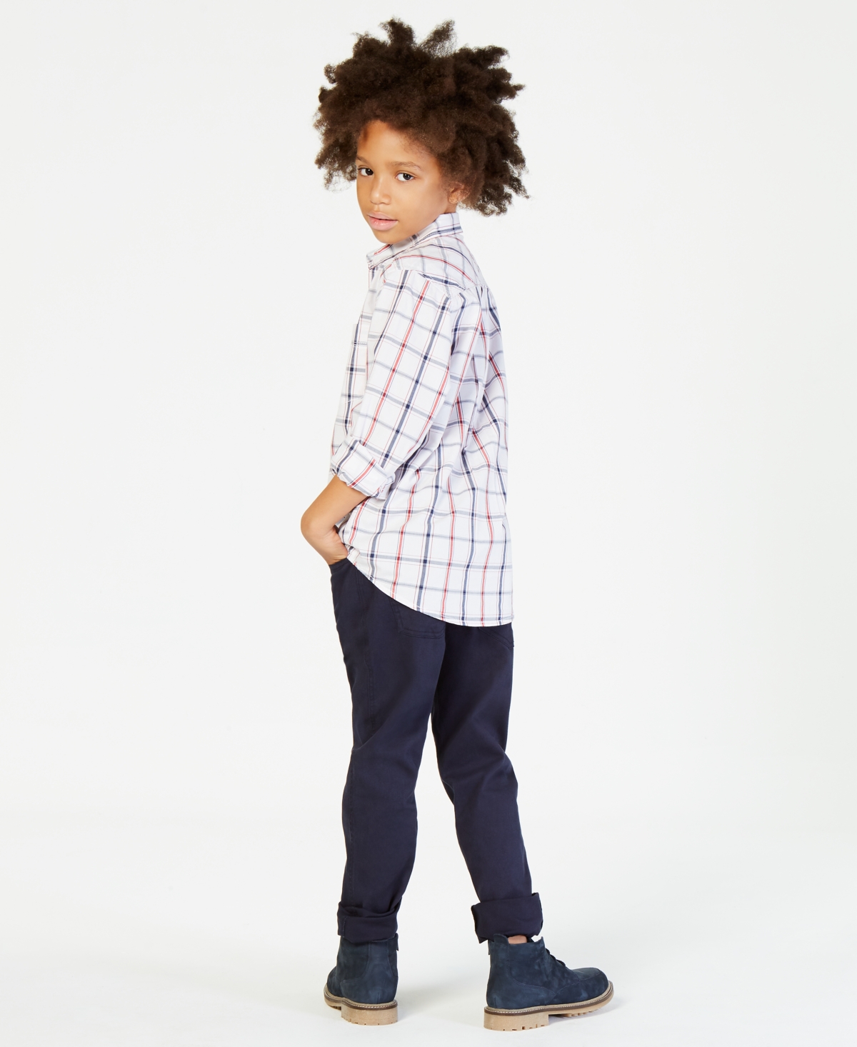 Tommy Hilfiger Big Boys Samuel Plaid Button-Down Shirt