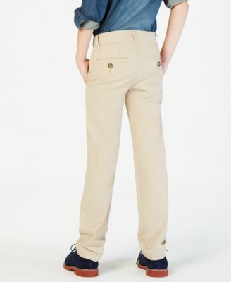 Boys' 8-20 Flat Front Stretch Chino Pants