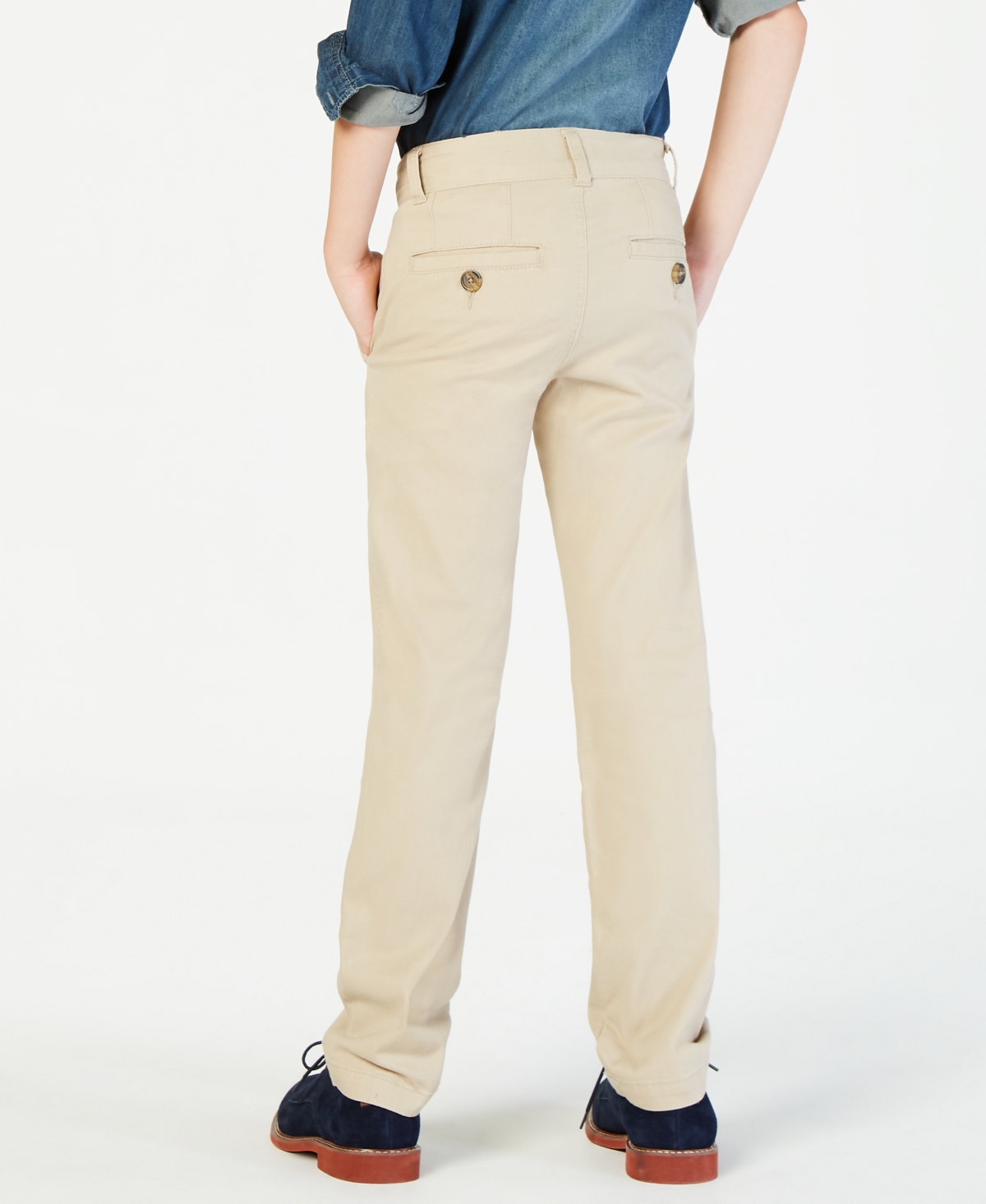 Tommy Hilfiger Big Boys Flat Front Stretch Chino Pant
