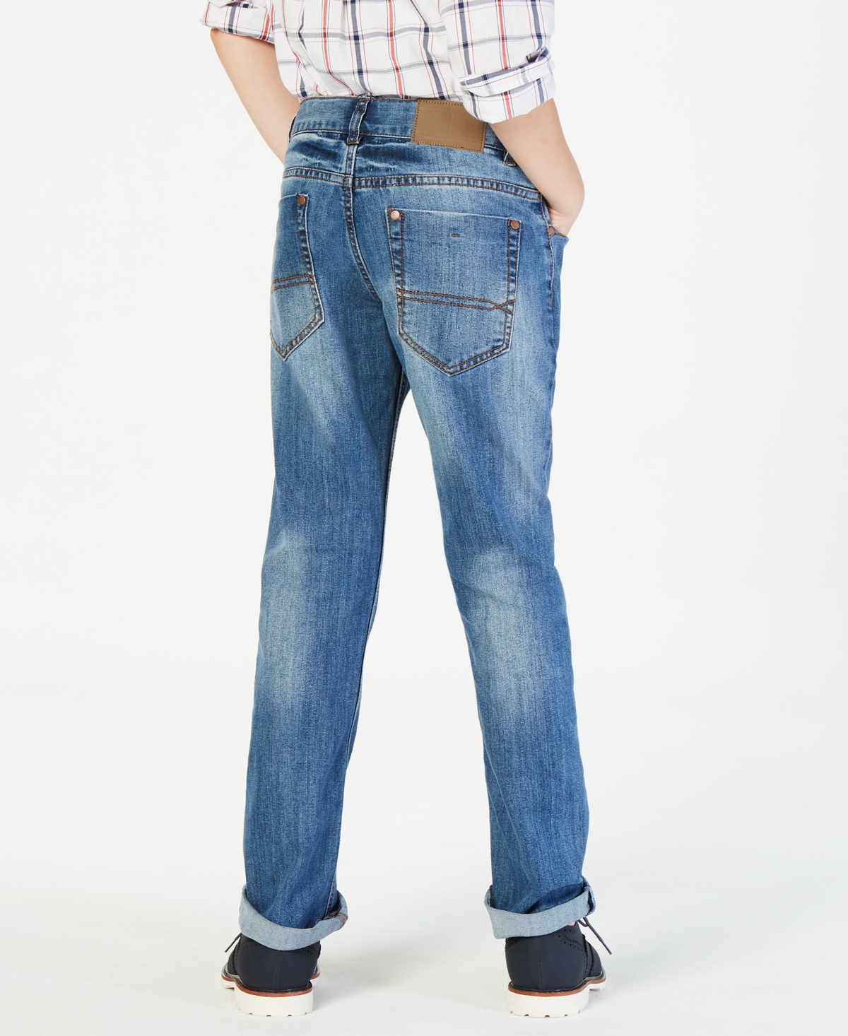 Tommy Hilfiger Big Boys Straight-FitJeans - Stone Blue