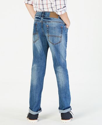 Tommy Hilfiger - Regular-Fit Stone Blue Jeans, Big Boys (8-20)