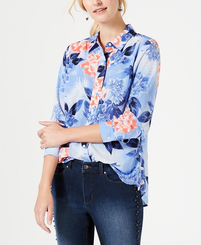 Charter Club FloralPrint Blouse, Created for Macy's Macy's