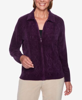 alfred dunner zip up sweaters