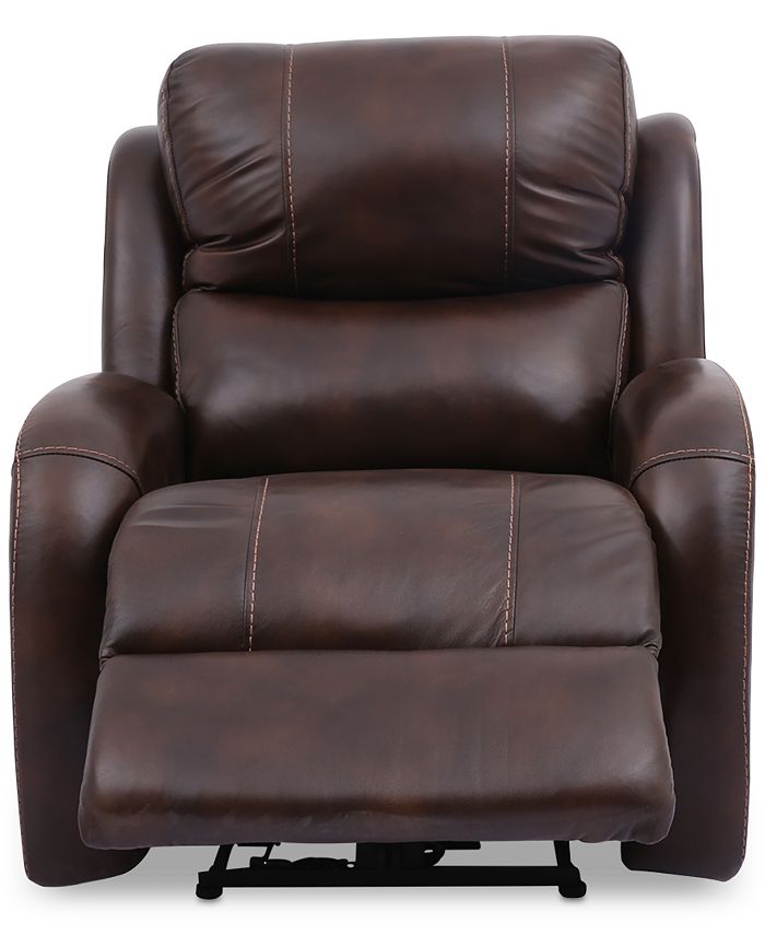 Furniture Leiston Leather Dual Power Recliner with USB Power Outlet
