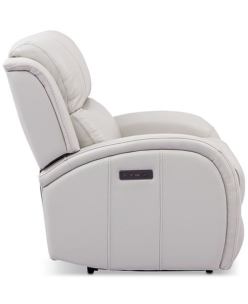 Furniture Leiston Leather Dual Power Recliner with USB Power Outlet