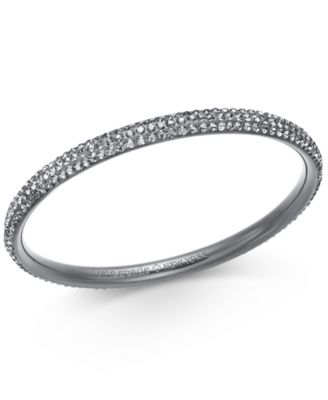 kate spade new york - Hematite-Tone Crystal Bangle Bracelet