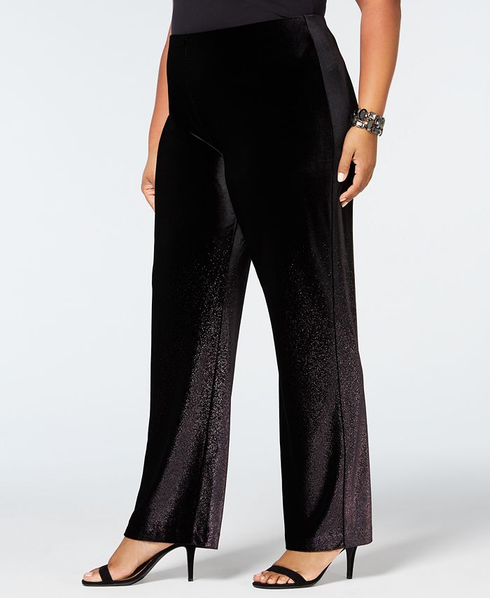plus size velvet pants