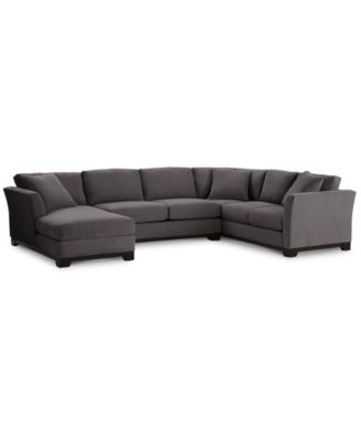Elliot II 138" Fabric 3-Piece Chaise Sleeper Sectional, Created for Macy's