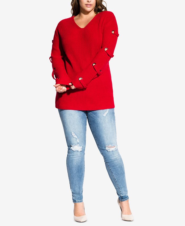 Trendy plus sales size sweaters