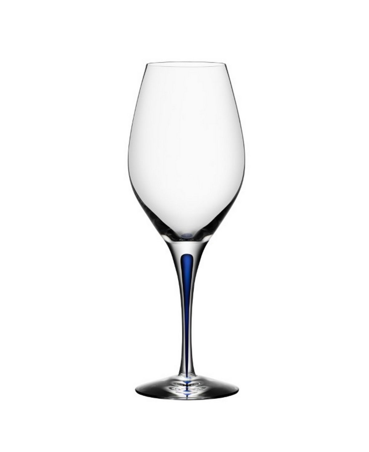 Orrefors Intermezzo Blue Wine Glass In Clear