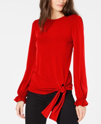 michael kors side tie blouse