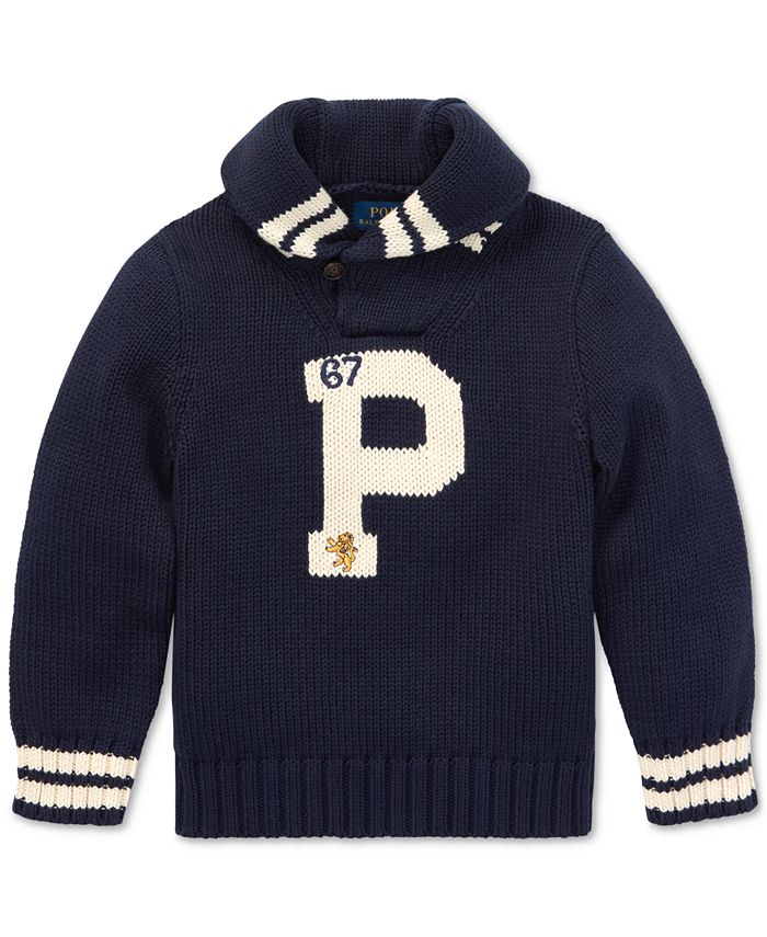 Boys best sale letterman sweater