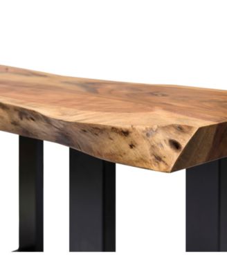 Alpine Natural Live Edge Wood End Table