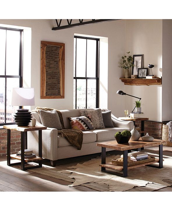 Alaterre Furniture Alpine Natural Live Edge Wood Coffee ...