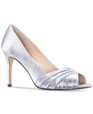 macy's silver pumps