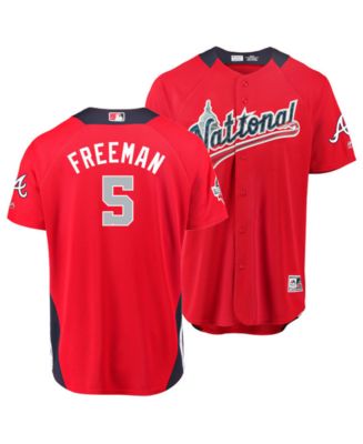 Men's Atlanta Braves Freddie Freeman Majestic Red Official Cool