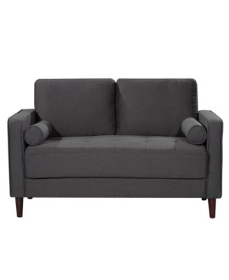 Lillith Modern Loveseat With Upholstered Fabric and Wooden Frame - Macy's