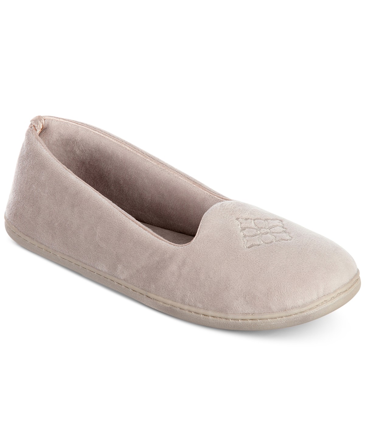 Женские Dearfoams Womens Rebecca Microfiber Velour Closed Back House Slipper — фото 2
