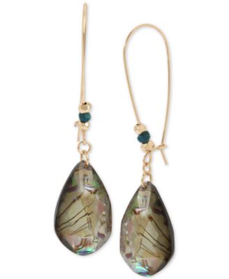 Robert Lee Morris Soho - Gold-Tone Abalone-Look Teardrop Earrings
