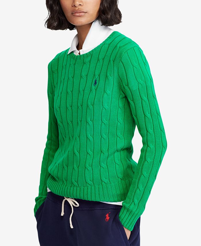 Polo Ralph Lauren Cable-Knit Cotton Sweater - Macy's