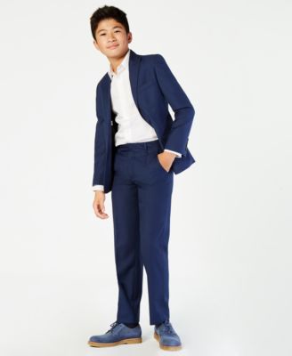 Calvin Klein Boys Infinite Stretch Jacket Vest Pants Separates In Blue