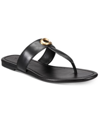 COACH Jessie Buckle Thong Sandals - Macy's