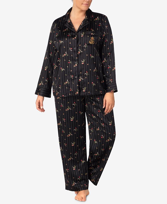 Lauren Ralph Lauren Plus Size Satin Pajama Set & Reviews - Bras ...