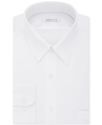 Men's Bigger Fit Wrinkle Free Poplin Solid Dress Shirt