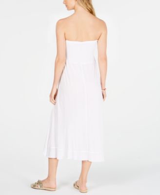Strapless High-Low Dress Cover-Up