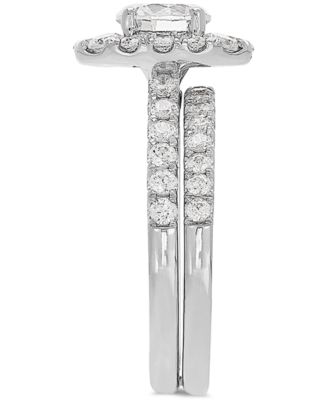 IGI Certified Lab Grown Diamond Halo Bridal Set (2 ct. t.w.) in 14k White Gold