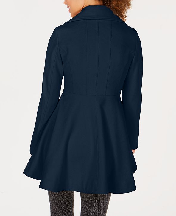 Laundry by Shelli Segal DoubleBreasted Skirted Peacoat & Reviews