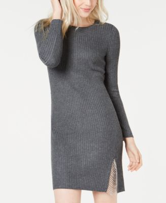 Bar III Slit Chain Sweater Dress, Created for Macy's - Macy's