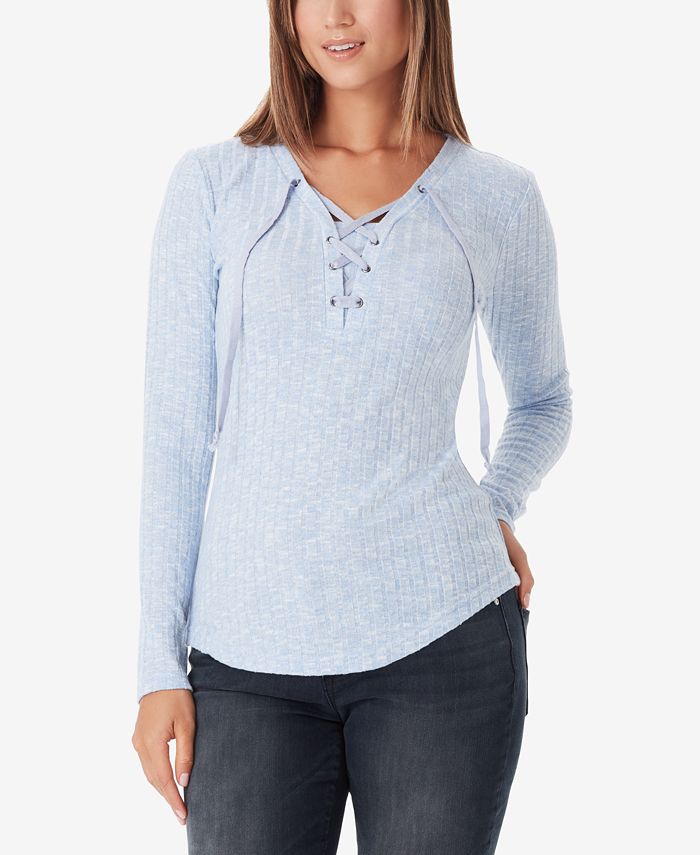 WILLIAM RAST Phoebe Lace-Up Top & Reviews - Tops - Juniors - Macy's
