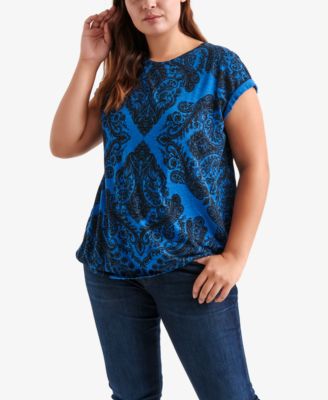 Lucky Brand - Plus Size Allover-Print T-Shirt