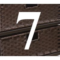 August Collection Wide Seven Basket Storage Unit