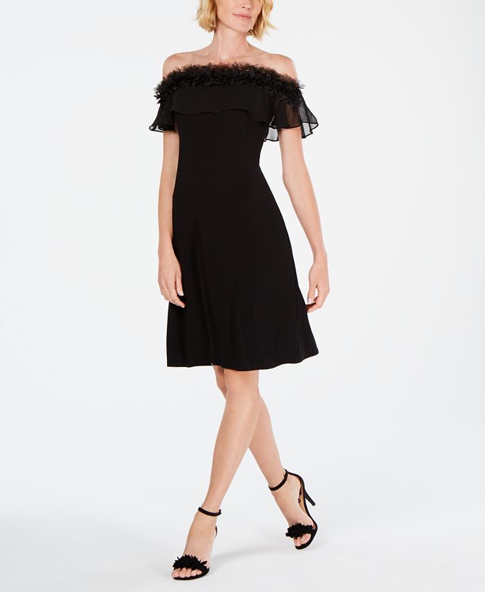 MSK Embellished Off-The-Shoulder Dress - Macy's