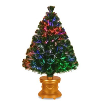 National Tree Company - National Tree 36" Fiber Optic Fireworks Evergreen Tree