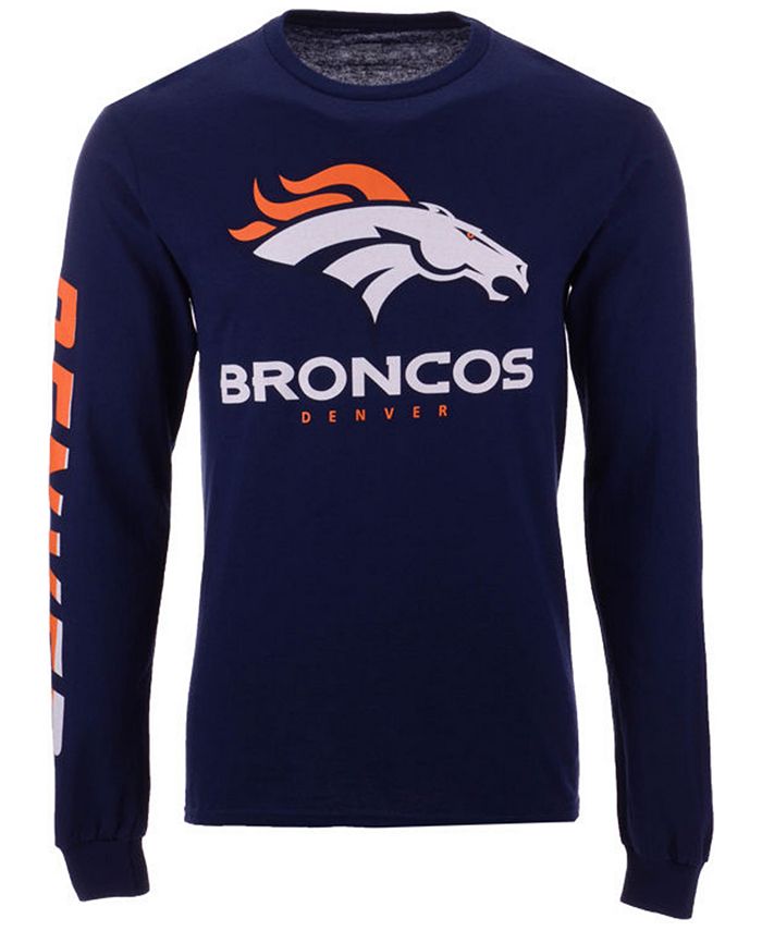 Authentic NFL Apparel Men's Denver Broncos Streak Route Long Sleeve T