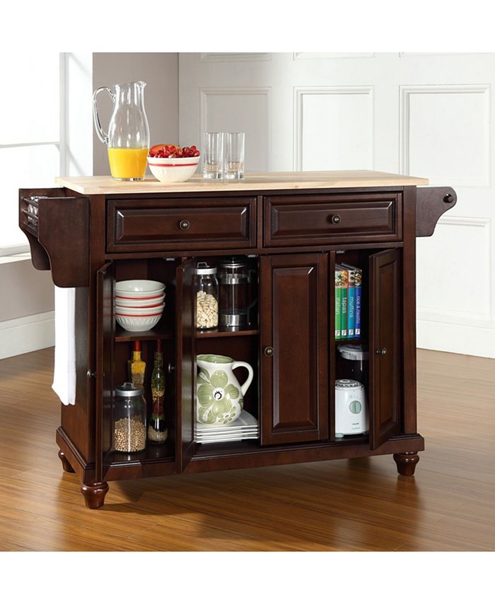 Crosley Cambridge Natural Wood Top Kitchen Island Macy's