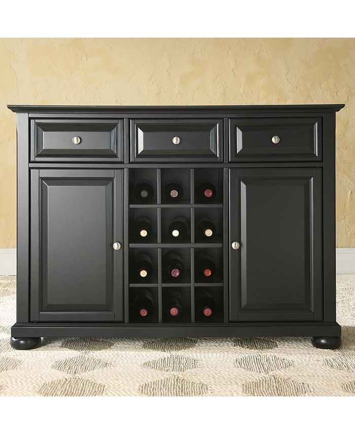Crosley Alexandria Buffet Server Sideboard With Wine Storage