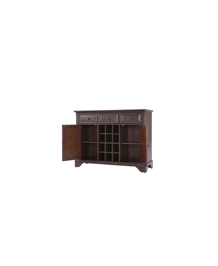 Crosley Lafayette Buffet Server Sideboard With Wine Storage