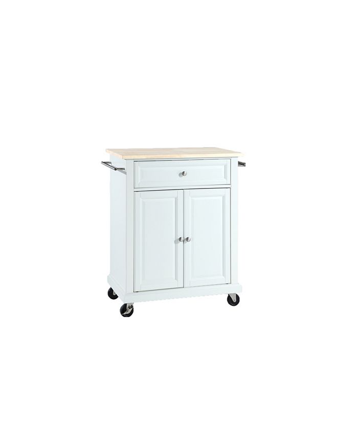 Crosley Natural Wood Top Portable Kitchen Cart Island Macy's