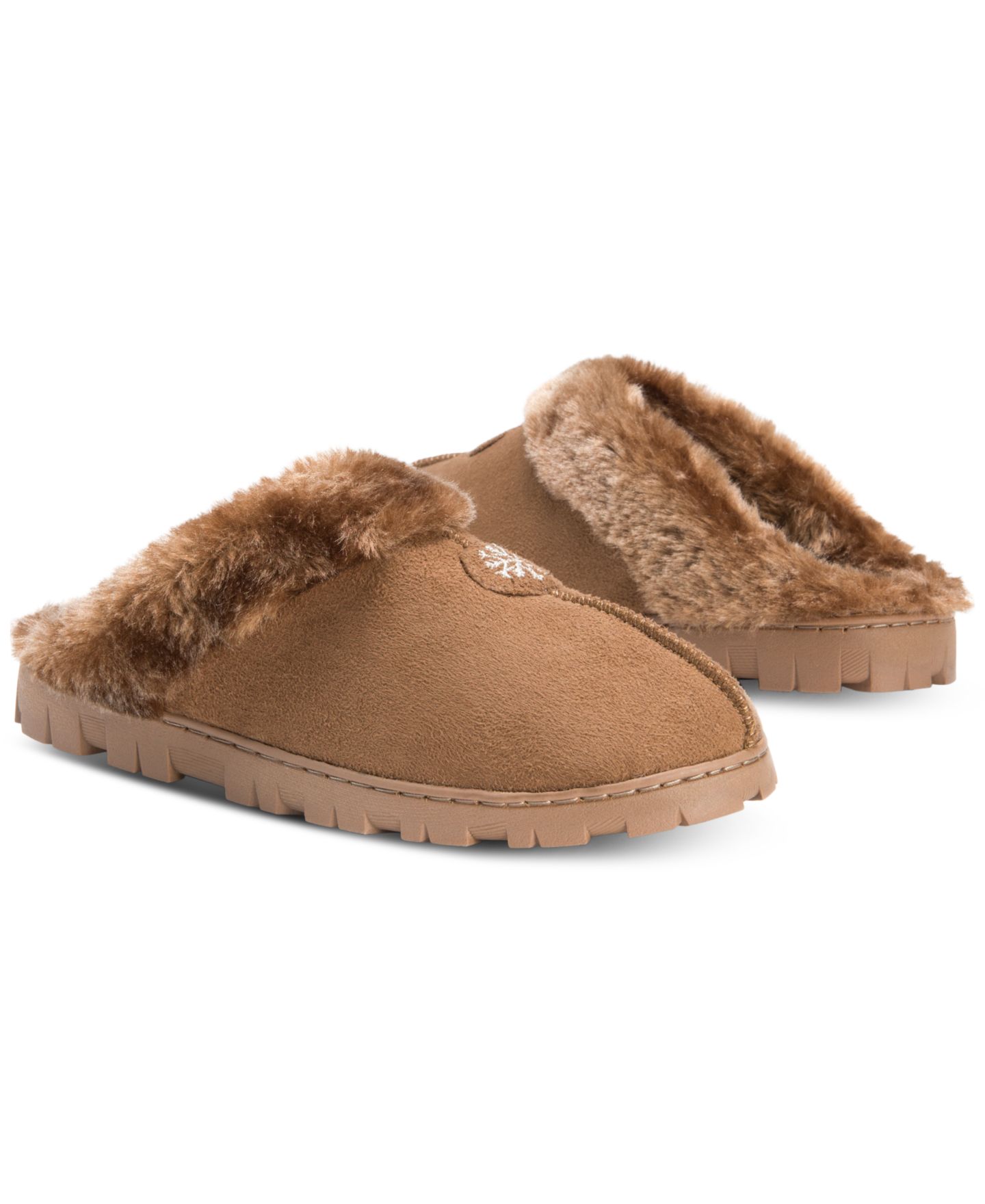 Женские сабо MUK LUKS Faux Suede Clog Slippers, цвет: Коричневый — фото 9