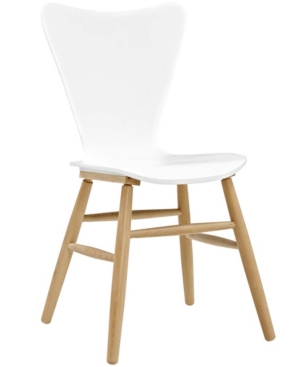 Modway Cascade Wood Dining Chair In White