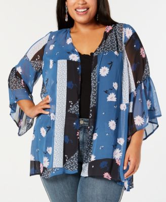 macys plus size kimono