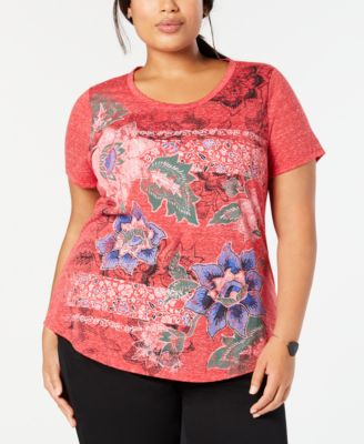 macy's style & co plus size tops