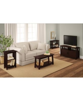 Mission 2 Shelf End Table, Espresso