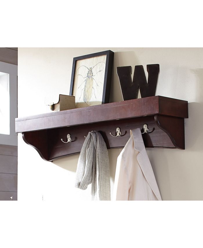 Alaterre Furniture Shaker Cottage Coat Hooks with Tray Shelf Macy's