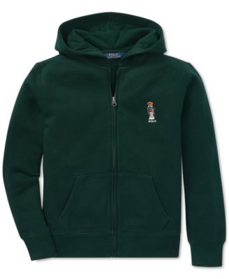 polo bear hoodie green