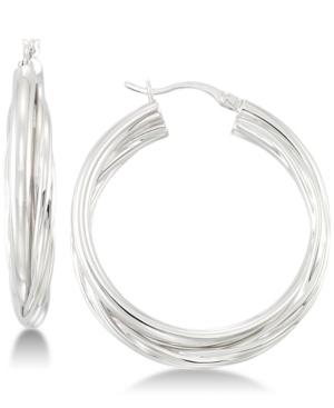 image of Simone I. Smith Double Twisted Hoop Earrings in Sterling Silver